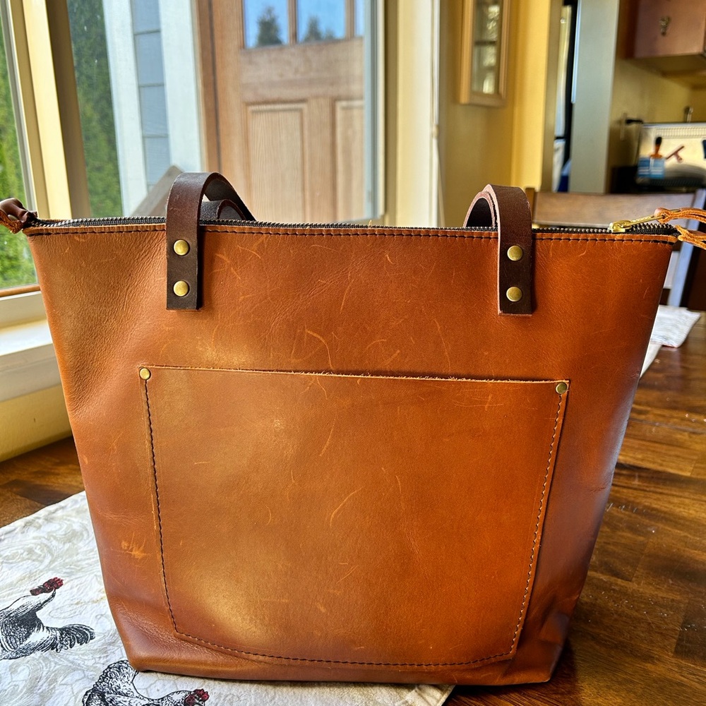 Portland Leather Goods medium leather tote